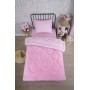 ETE HOMETEX TEK KİŞİLİK LÜX WELSOFT YORGAN SETİ BİSİKLET PEMBE 155X215CM 8696474231865